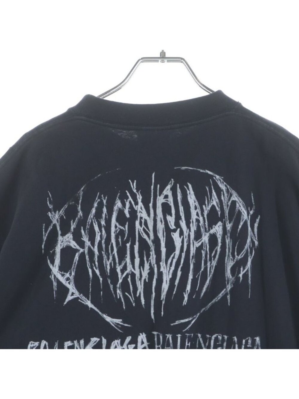 ★SOLD★ Balenciaga Diy Metal Logo Print Crew Neck Short Sleeve T-Shirt Black - Picture 4 of 9